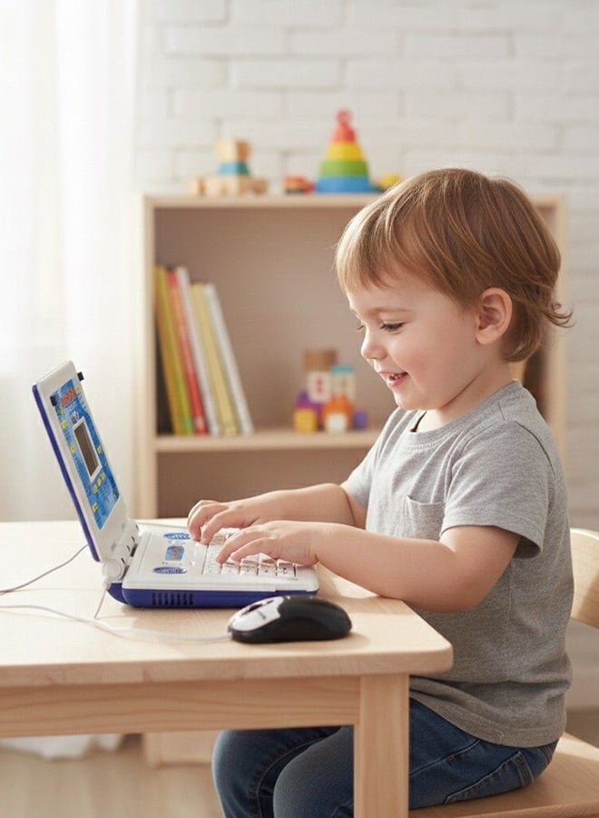 Toyland Kids Learning Laptop Toy with Mouse – 65 Functions Educational Computer for Children - Image 2